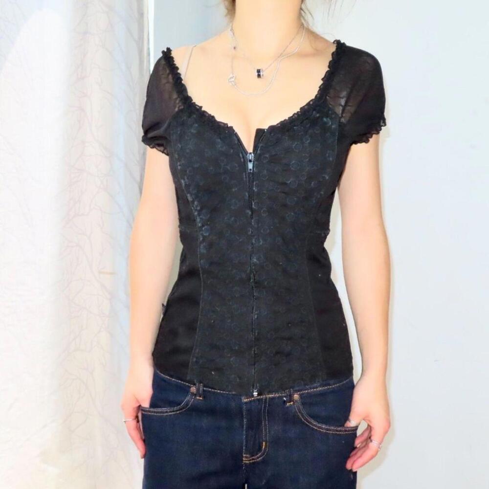 Tripp NYC Black Lace Corset